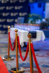The red carpet at the Business Awards Gala Dinner